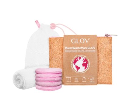 #lesswastemoreGLOV zestaw Moon Pads waciki do demakijażu + Luxury Face Towel ręcznik do twarzy + woreczek do prania + kosmetyczka Discount