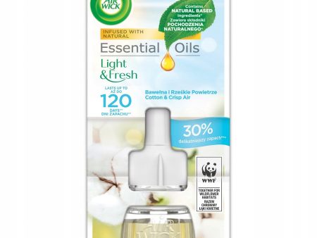 Essential Oils wkład do elektrycznego odświeżacza Bawełna i Rześkie Powietrze 19ml Online now