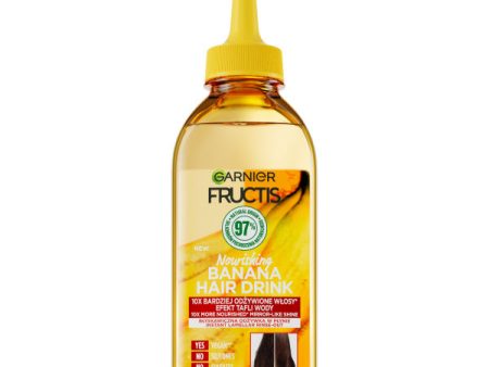 Fructis Hair Drink Banana błyskawiczna odżywka lamellarna w płynie do włosów suchych 200ml Hot on Sale