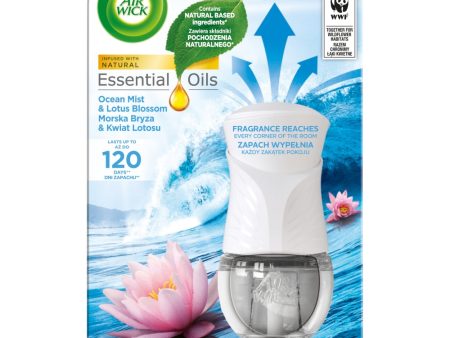 Essential Oils wtyczka elektryczna i wkład Morska Bryza i Kwiat Lotosu 19ml Hot on Sale