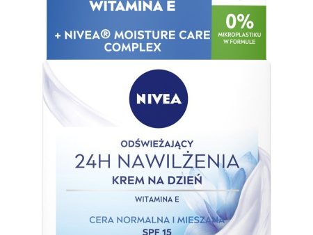 24H Nawilżenia odświeżający krem na dzień SPF15 cera normalna i mieszana 50ml For Discount