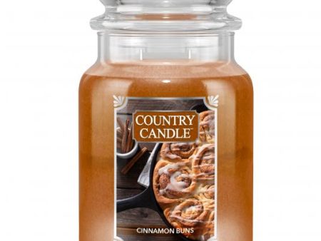 Duża świeca zapachowa z dwoma knotami Cinnamon Buns 680g Hot on Sale