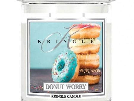 Średnia świeca zapachowa z dwoma knotami Donut Worry 411g Cheap