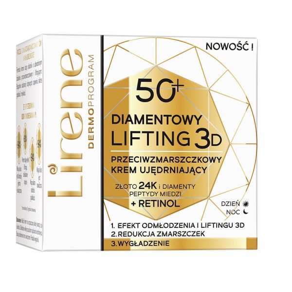 Diamentowy Lifting 3D przeciwzmarszczkowy krem ujędrniający 50+ 50ml Discount