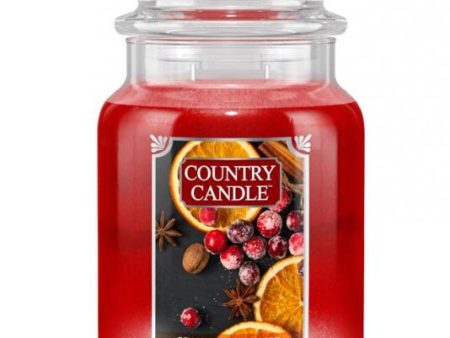 Duża świeca zapachowa z dwoma knotami Cranberry Orange 680g Cheap